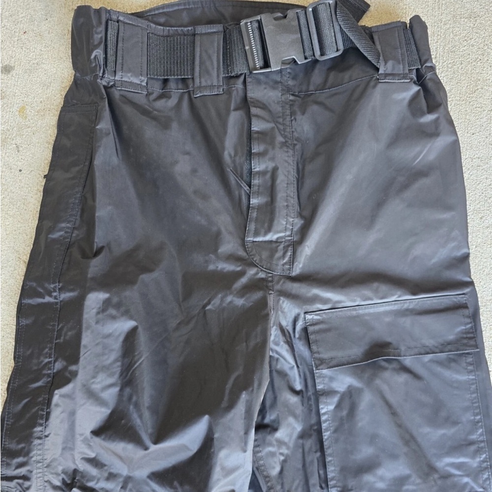 Harley Davidson Men S Pants 34x32 Black Motorcycle Windbreaker Adjustable Belt - Picture 5 of 16